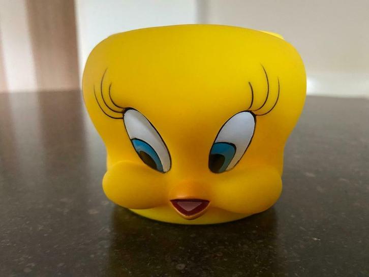 Tweety tas / kop plastiek hoofd Tweety S02, Huis en Inrichting, Keuken | Servies, Nieuw, Kop(pen) en/of Schotel(s), Overige materialen