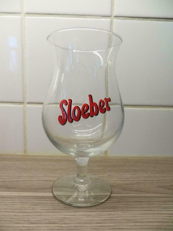 Verre à bière Sloeber, Collections, Verres & Petits Verres, Comme neuf, Verre à bière, Enlèvement ou Envoi