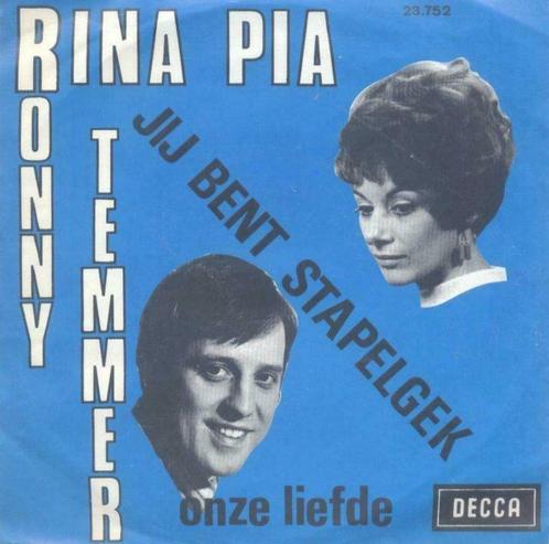 Ronny Temmer & Rina Pia – Jij bent stapelgek - Single, Cd's en Dvd's, Vinyl | Nederlandstalig, Ophalen of Verzenden