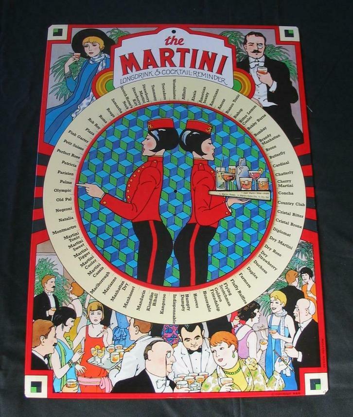 Martini bord Long drink cocktail-reminder, Verzamelen, Merken en Reclamevoorwerpen, Nieuw, Reclamebord, Ophalen of Verzenden
