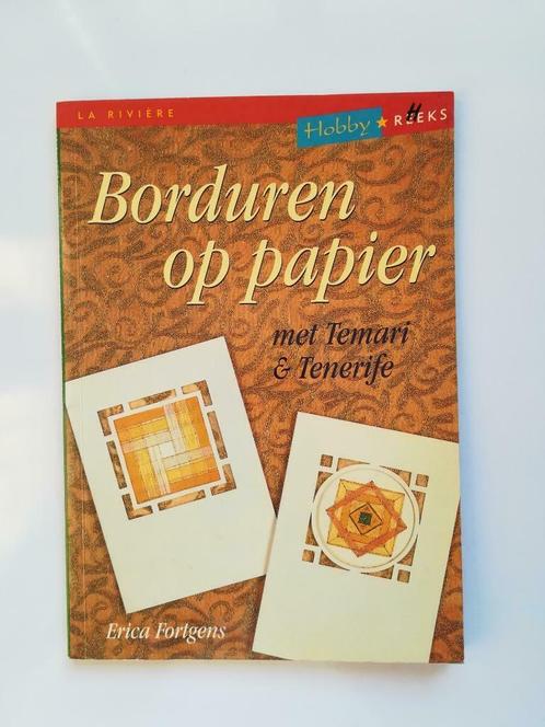 Borduren op papier met Temari en Tenerife (Erica Fortgens), Boeken, Hobby en Vrije tijd, Zo goed als nieuw, Borduren en Naaien