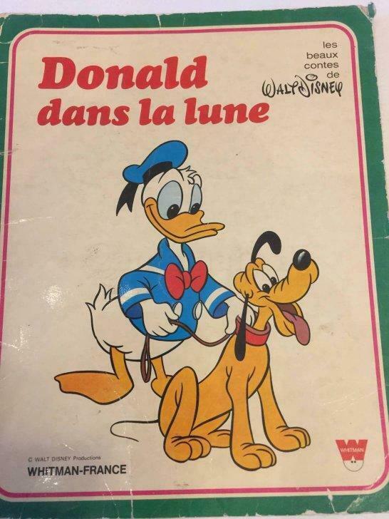 Donald dans la lune - W. Disney - 1977., Antiek en Kunst, Antiek | Boeken en Manuscripten
