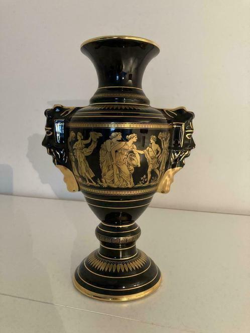 Handgemaakte Griekse vaas - 24 K goud beschilderd, Antiek en Kunst, Antiek | Vazen, Verzenden
