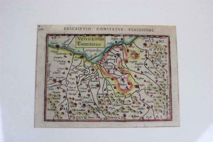 kopergravure regio Orange, France, 1606. Venuxinus Comitatus, Antiquités & Art, Art | Eaux-fortes & Gravures