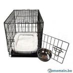 Cage  avec bac + coussin blanc + bol inox 6 TAILLES, Dieren en Toebehoren, Honden-accessoires, Verzenden, Nieuw