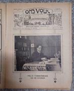 Felix Timmermans-nummer Ons Volk Ontwaakt (16.06.1921), Journal ou Magazine, 1920 à 1940, Enlèvement ou Envoi