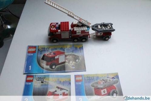 lego city brandweer ladderwagen 7239, Enfants & Bébés, Jouets | Duplo & Lego, Utilisé, Enlèvement