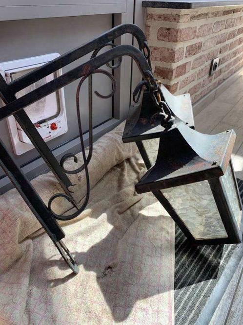 2 lampes à suspendre  anciennes en bon état général, Huis en Inrichting, Lampen | Hanglampen, Gebruikt, Glas, Metaal, Ophalen