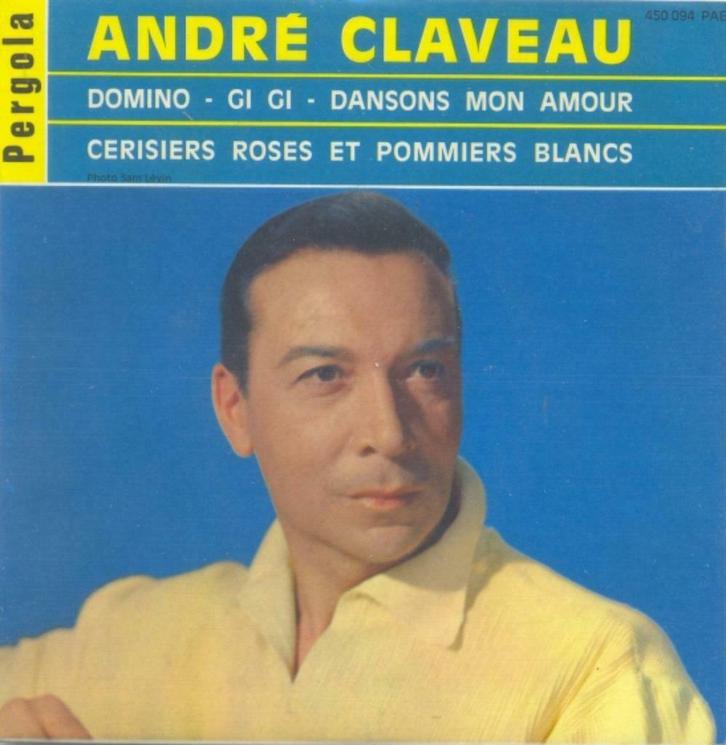 André Claveau – Domino / Gi Gi + 2 – Single - EP, CD & DVD, Vinyles Singles, Utilisé, EP, Pop, 7 pouces, Enlèvement ou Envoi