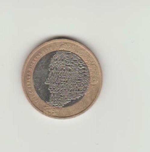 Royaume-Uni £2 2012 (Charles Dickens) variante WILI!, Timbres & Monnaies, Monnaies | Europe | Monnaies non-euro, Monnaie en vrac
