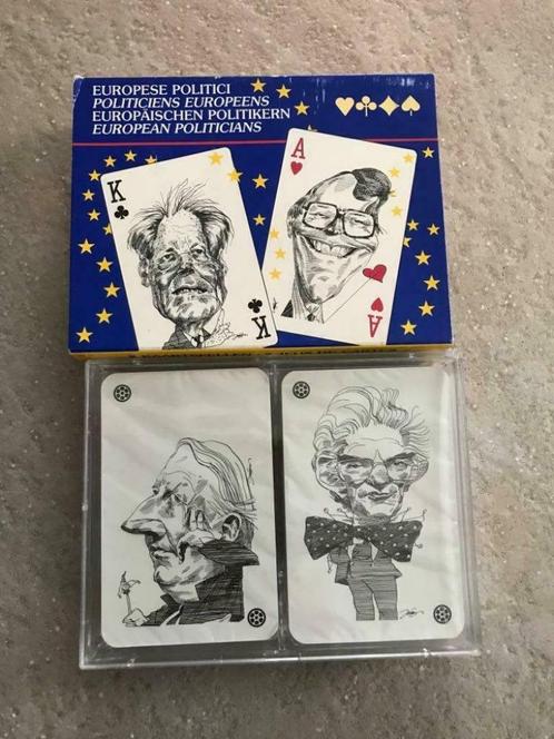 kaartspel(2) europese politici -1991, Collections, Cartes à jouer, Jokers & Jeux des sept familles, Neuf, Carte(s) à jouer, Enlèvement ou Envoi