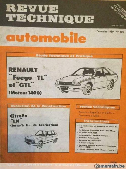Revue Technique Automobile Renault " FUEGO " TL & GTL 1400, Auto diversen, Handleidingen en Instructieboekjes, Ophalen of Verzenden