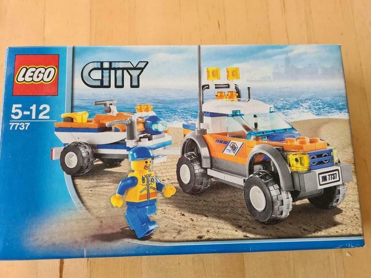Lego City : Le 4x4 et le scooter des mers - 7737, Kinderen en Baby's, Speelgoed | Duplo en Lego, Zo goed als nieuw, Lego, Complete set
