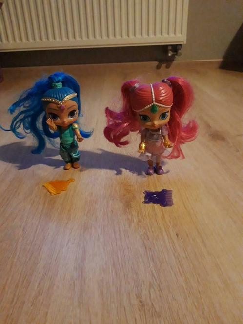 Set poppen shimmer en shine, Kinderen en Baby's, Speelgoed | Poppen, Zo goed als nieuw, Overige typen, Ophalen of Verzenden