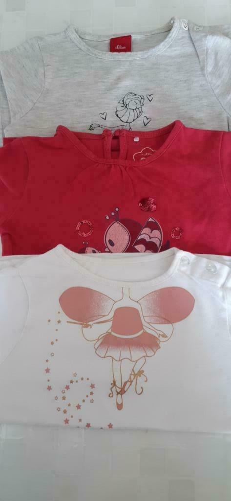 Lot de 3 Tshirt manches longues 18 mois fille, Kinderen en Baby's, Babykleding | Maat 86, Zo goed als nieuw, Meisje, Shirtje of Longsleeve