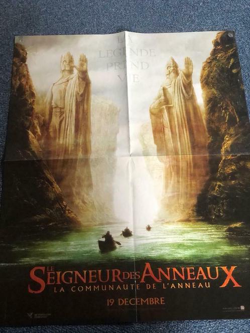 Affiche recto-verso Le Seigneur des Anneaux, Collections, Lord of the Rings, Comme neuf, Livre, Poster ou Affiche, Enlèvement ou Envoi