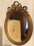 Miroir Ovale De Style Louis XVI, Stuc Et Bois Doré, Ophalen of Verzenden