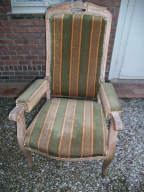 Fauteuil relax vintage "Grandpa chair" (MM017), Maison & Meubles, Canapés | Sofas & Chaises Longues, Utilisé, Une personne, Bois
