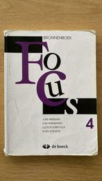 Focus 4 ASO - bronnenboek, Boeken, ASO, Gelezen, Nederlands, Ophalen of Verzenden