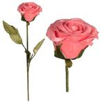 Kunstbloem roos kunstroos roze Mild Pink 46 cm, Overige soorten, Ophalen of Verzenden