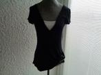 Top noir / blanc.Marque: "Gemo". Taille S, Kleding | Dames, Ophalen of Verzenden, Gedragen, Wit
