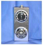 § baromètre thermomètre design inox, Comme neuf, Baromètre, Enlèvement ou Envoi