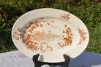 §  plat oval boch freres cotage terre de fer (2), Antiquités & Art, Antiquités | Céramique & Poterie, Enlèvement ou Envoi