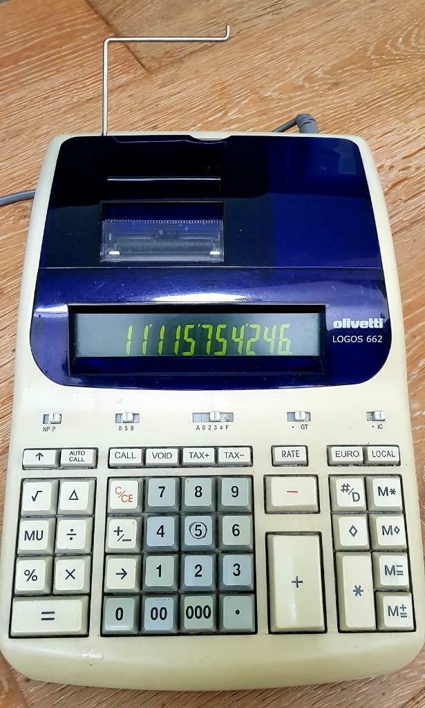 Olivetti logos 662 rekenmachine, Verzamelen, Elektronische Apparatuur, Computers en Rekenmachines, Ophalen of Verzenden