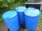 Fût 220 litres en polyéthylène HDPE bleu, Jardin & Terrasse, Enlèvement, Utilisé, Fût  plastique