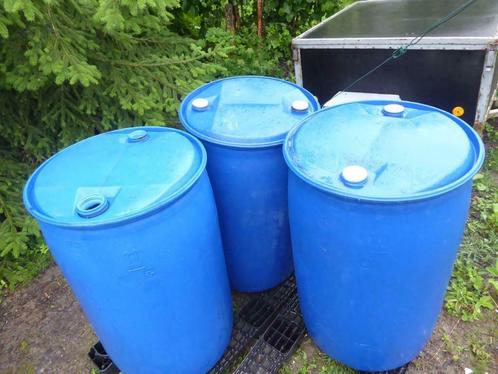 Fût 220 litres en polyéthylène HDPE bleu, Jardin & Terrasse, Jardin & Terrasse Autre, Utilisé, Enlèvement