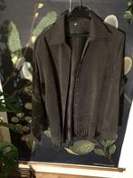 Vintage kaki suede jacket fringes, Ophalen of Verzenden, Gedragen, Maat 42/44 (L), Bruin