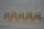 vintage ronde voorraaddozen (5 stuks), Ophalen of Verzenden, Gebruikt