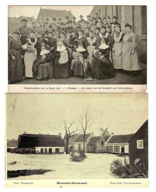 2 anciens plans de vue de Hamme et Moerzeke, Collections, Cartes postales | Belgique, Non affranchie, Flandre Orientale, Avant 1920