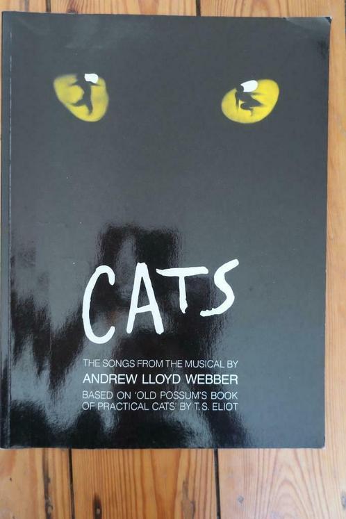 The songs from the musical 'Cats' - partituren, Musique & Instruments, Partitions, Utilisé, Autres genres, Musique de films et Bande son