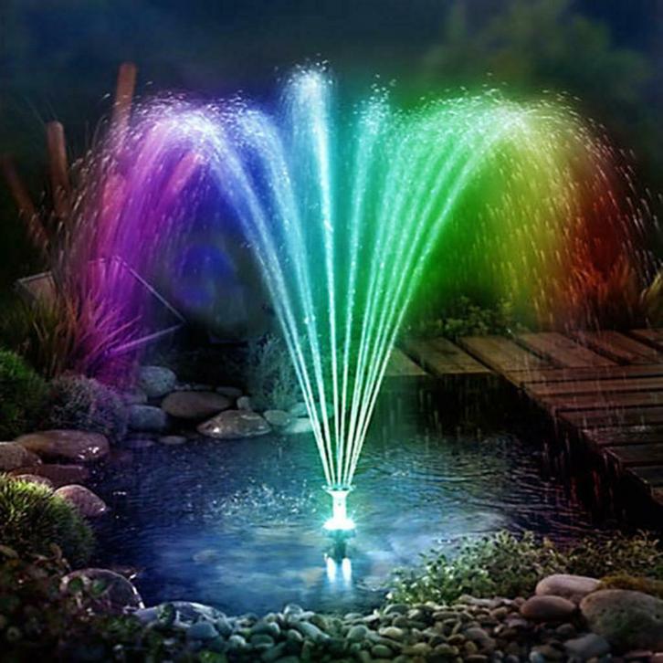 Nieuw! RGB Solar-Fontein. Multicolor & Wit In 1 Fontein! R/C, Tuin en Terras, Waterpartijen en Fonteinen, Nieuw, Fontein, Ophalen of Verzenden