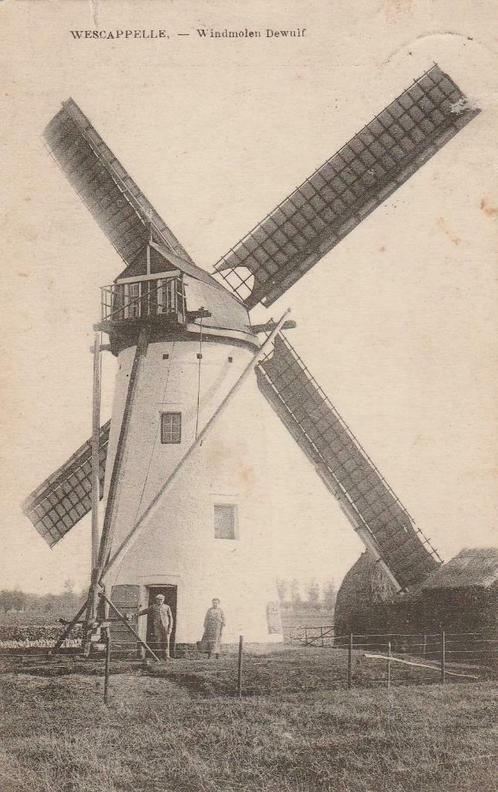 Postkaart Westcappelle molen Dewulf, Verzamelen, Postkaarten | België, Gelopen, West-Vlaanderen, 1920 tot 1940, Ophalen of Verzenden
