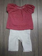 M56 - pantalon + t-shirt (manches courtes) - fille - Noppies, Enfants & Bébés, Vêtements de bébé | Taille 56, Comme neuf, Fille