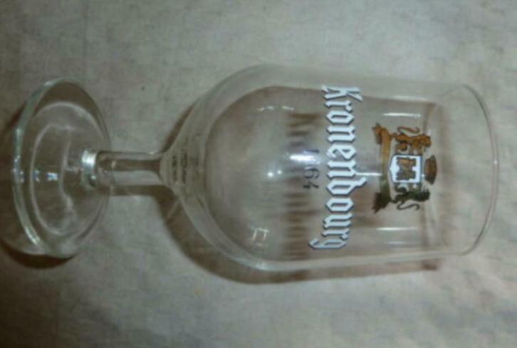#M bier glas KRONENBOURG 1664 0,25 Made in France " rond ", Verzamelen, Glas en Drinkglazen, Nieuw, Bierglas, Ophalen of Verzenden