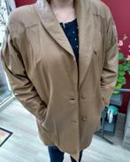 Manteau veste brune en cuir véritable en excellent état, Vêtements | Femmes, Brun, Porté, Taille 42/44 (L), Sans