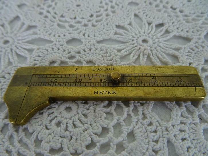 Antieke schuifmaat London Schuifmaat antiek curiosa kunst, Antiek en Kunst, Curiosa en Brocante, Ophalen of Verzenden