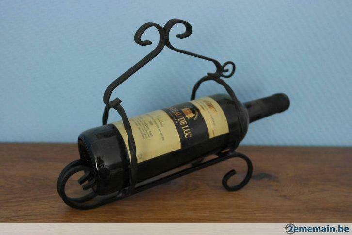Porte-bouteille en fer forgé, Huis en Inrichting, Woonaccessoires | Wijnrekken, Gebruikt, Ophalen of Verzenden