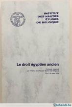 Le droit Egyptien ancien. Colloque, Livres, Livres d'étude & Cours, Utilisé