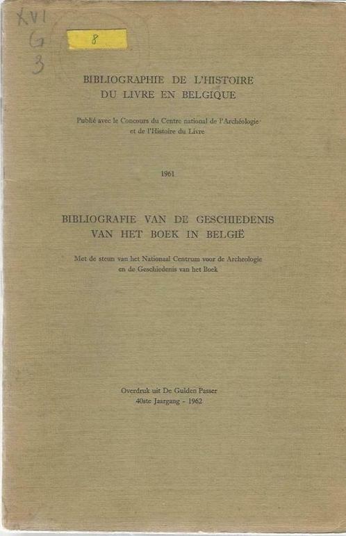 Bibliographie de l'histoire du livre en Belgique, Livres, Livres Autre, Utilisé, Enlèvement ou Envoi