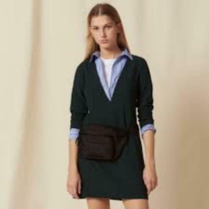 ZGAN Sandro Trompe L'Œil jurk maat 38, Kleding | Dames, Jurken, Zo goed als nieuw, Maat 38/40 (M), Overige kleuren, Boven de knie