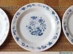 retro vintage arcopal 3 assiette a dessert motif fleur bleue