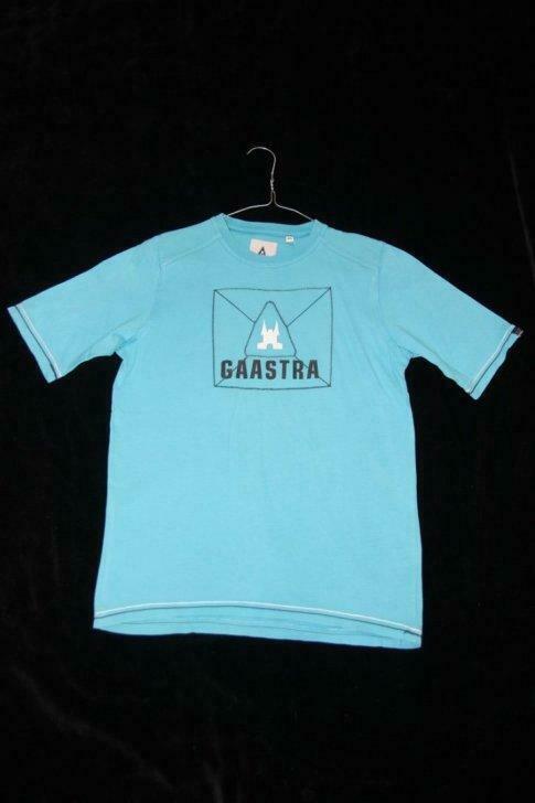 Turquoise jongens t-shirt 'Gaastra' met opschrift, Maat: 14j, Kinderen en Baby's, Kinderkleding | Maat 164, Gebruikt, Jongen, Shirt of Longsleeve