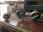 Moto - figurine chopper, fabriquée à partir de pièces, 25 cm, Maison & Meubles, Comme neuf, Enlèvement ou Envoi