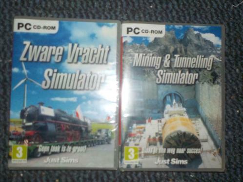 PC games Zware Vracht + Mining & Tunneling Simulator, Games en Spelcomputers, Games | Pc, Zo goed als nieuw, Simulatie, 1 speler