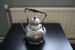 Tinnen theepot met houten handvat, Ophalen of Verzenden
