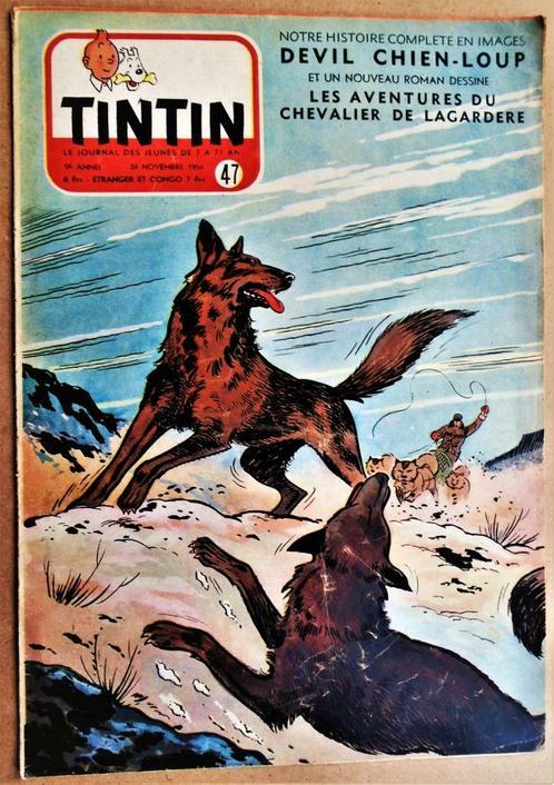 Tintin, Le Journal des Jeunes de 7 à 77 ans - 1954 - n°47, Livres, Journaux & Revues, Utilisé, Autres types, Enlèvement ou Envoi